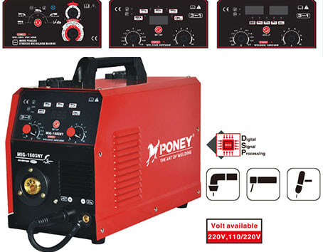 Güçlü IGBT Transistörlü Inverter Sinerjik 3'ü 1 Arada Mig Kaynakçı 20A-160A